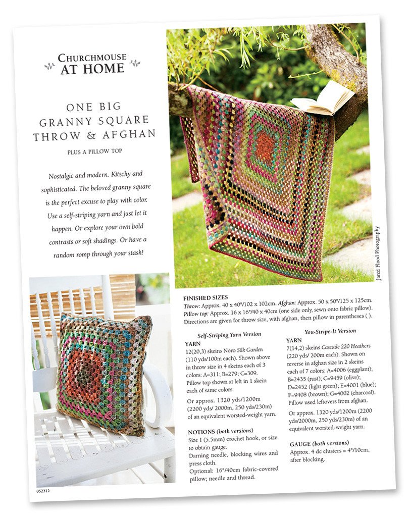One Big Granny Square Throw & Afghan (plus a Pillow Top) Pattern