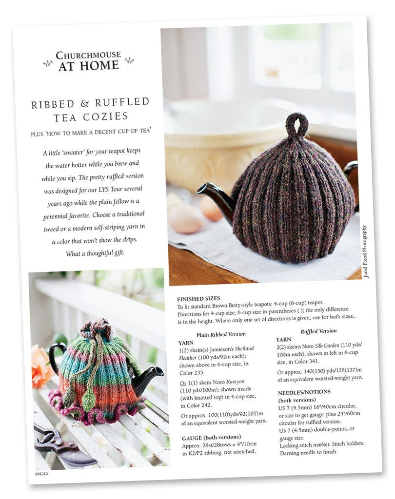 Ribbed & Ruffled Tea Cozies Pattern