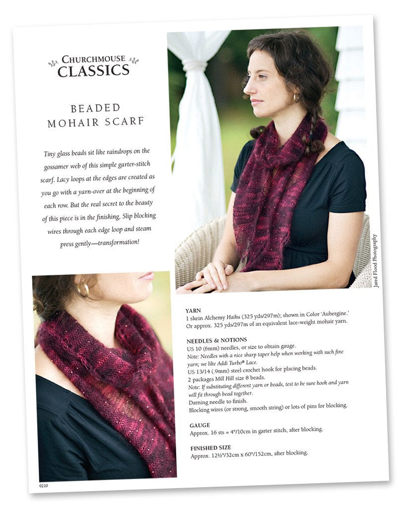 Beaded Mohair Scarf Pattern