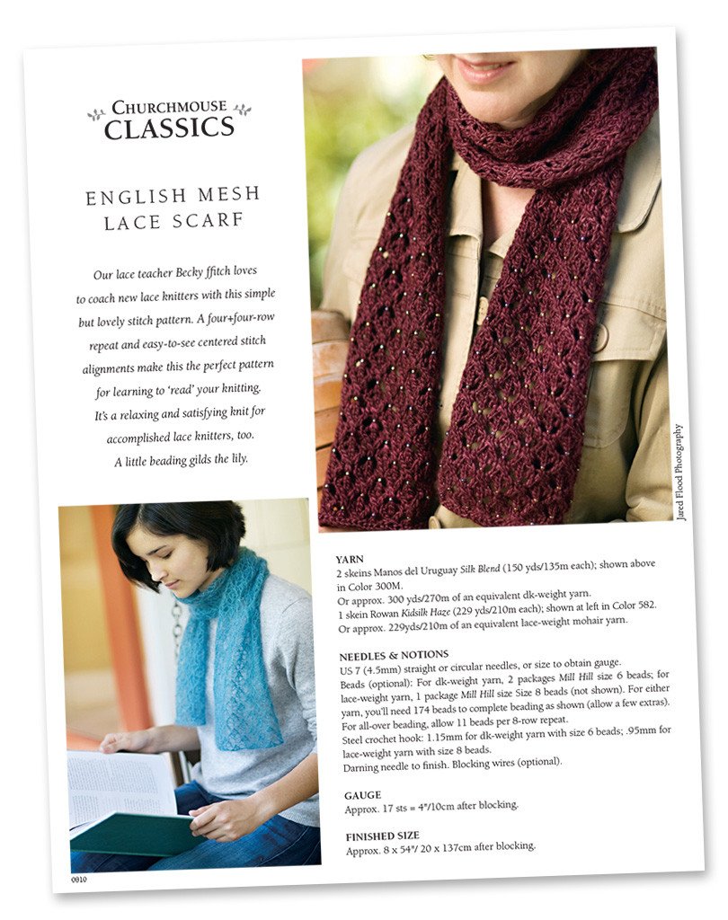 English Mesh Lace Scarf Pattern