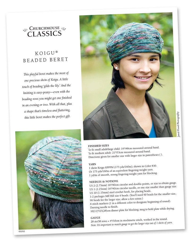 Koigu Beaded Beret Pattern