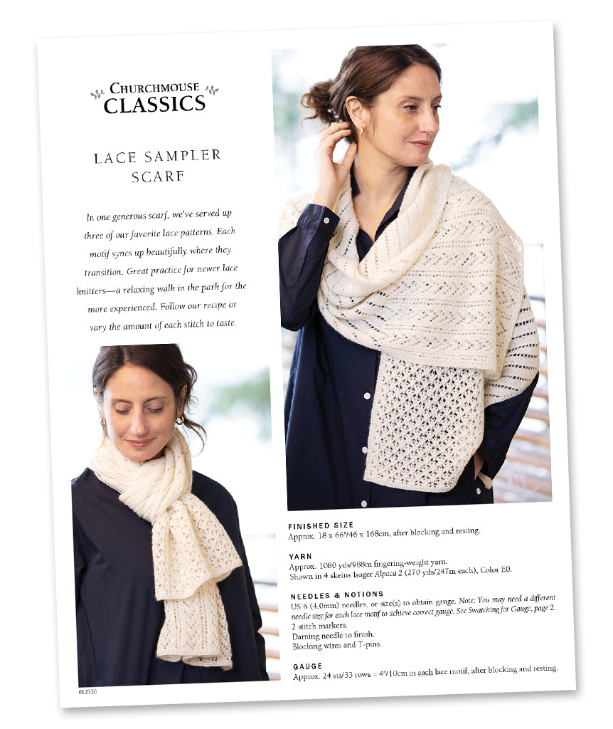 Lace Sampler Scarf Pattern