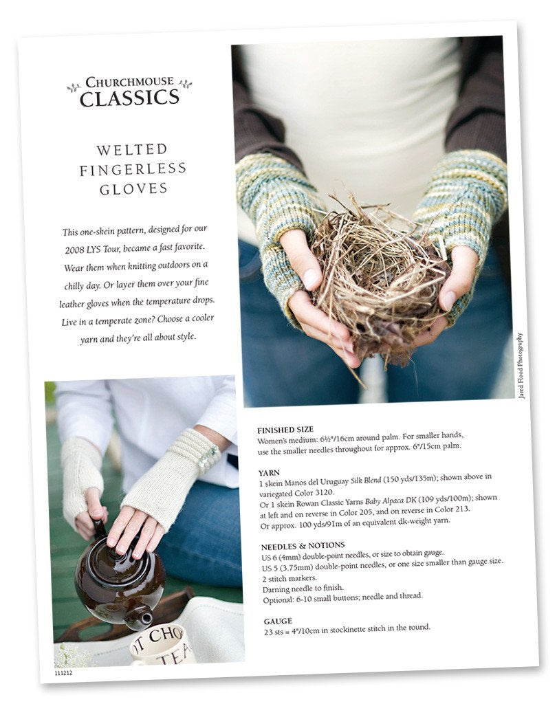 Welted Fingerless Gloves Pattern