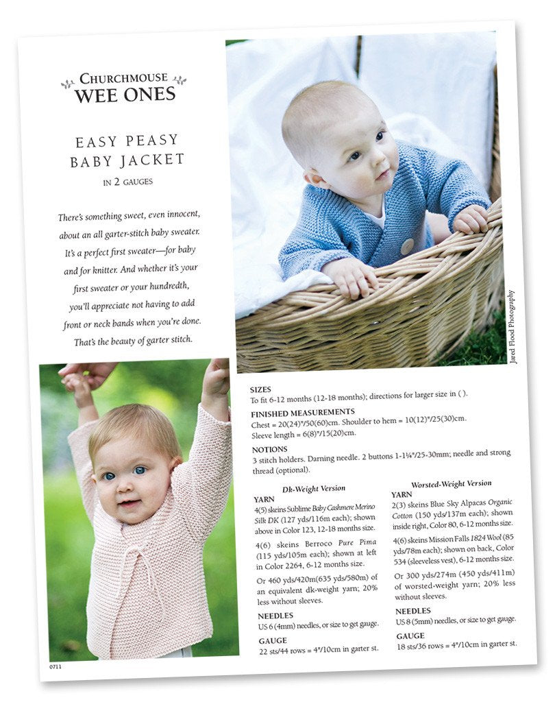 Easy Peasy Baby Jacket (in 2 gauges) Pattern