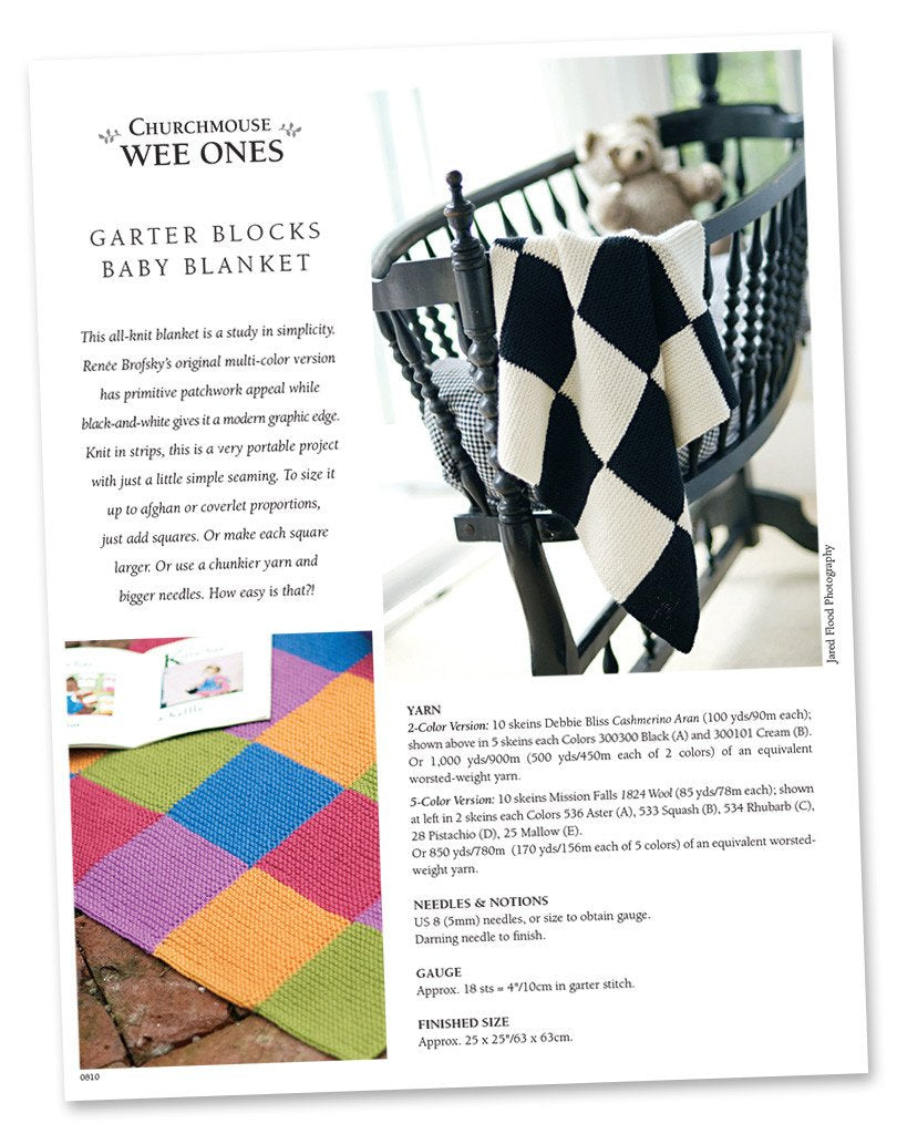 Garter Blocks Baby Blanket Pattern