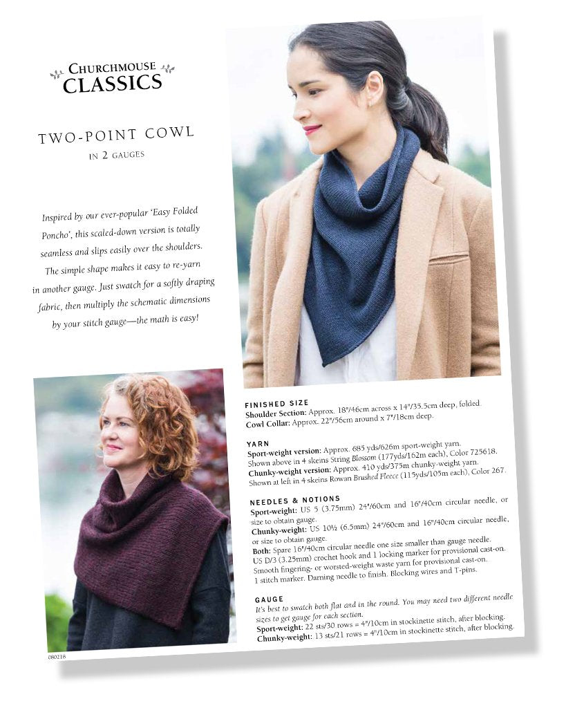 Two-Point Cowl Pattern