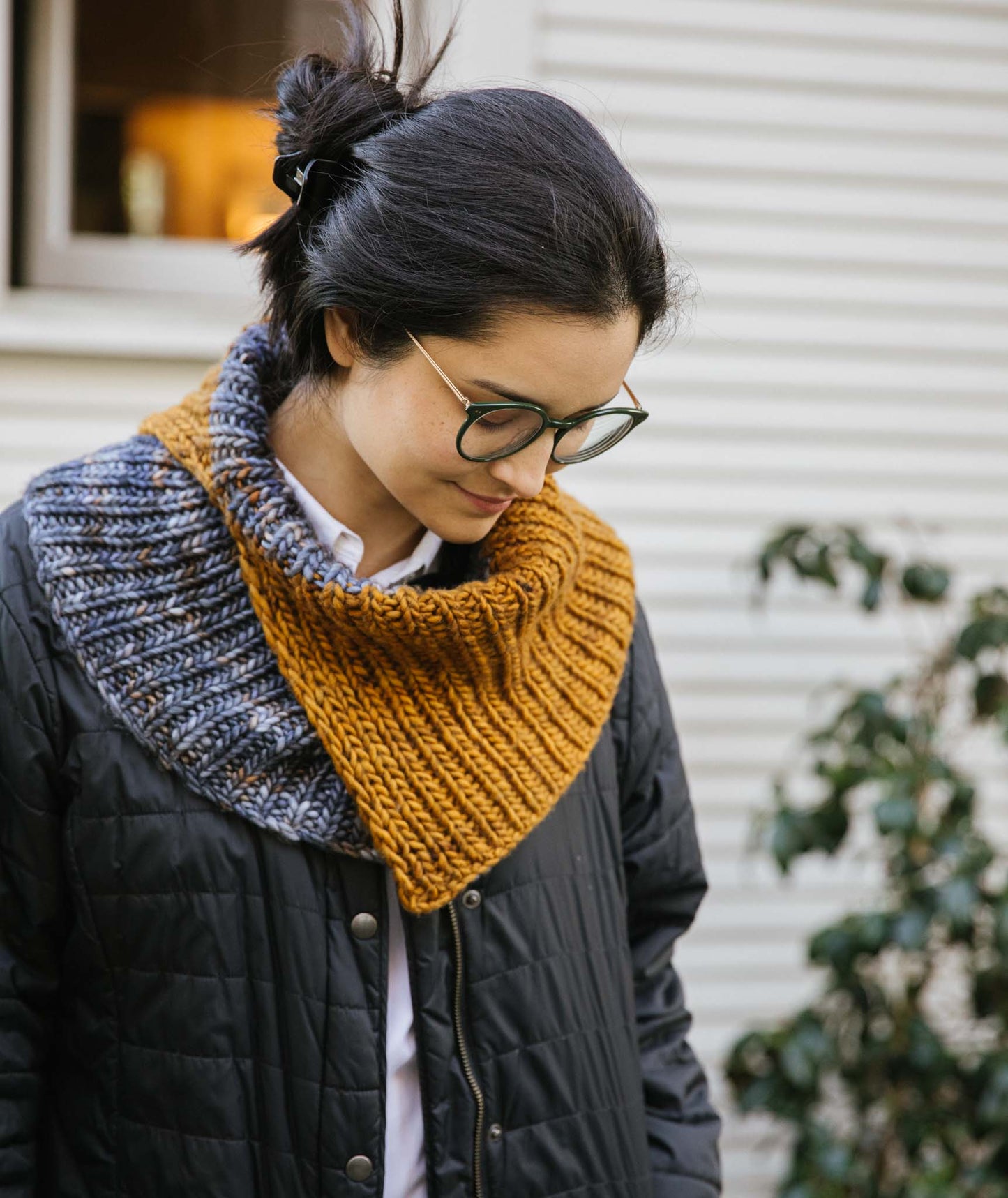 Double Split Color-Blocked Cowl Pattern