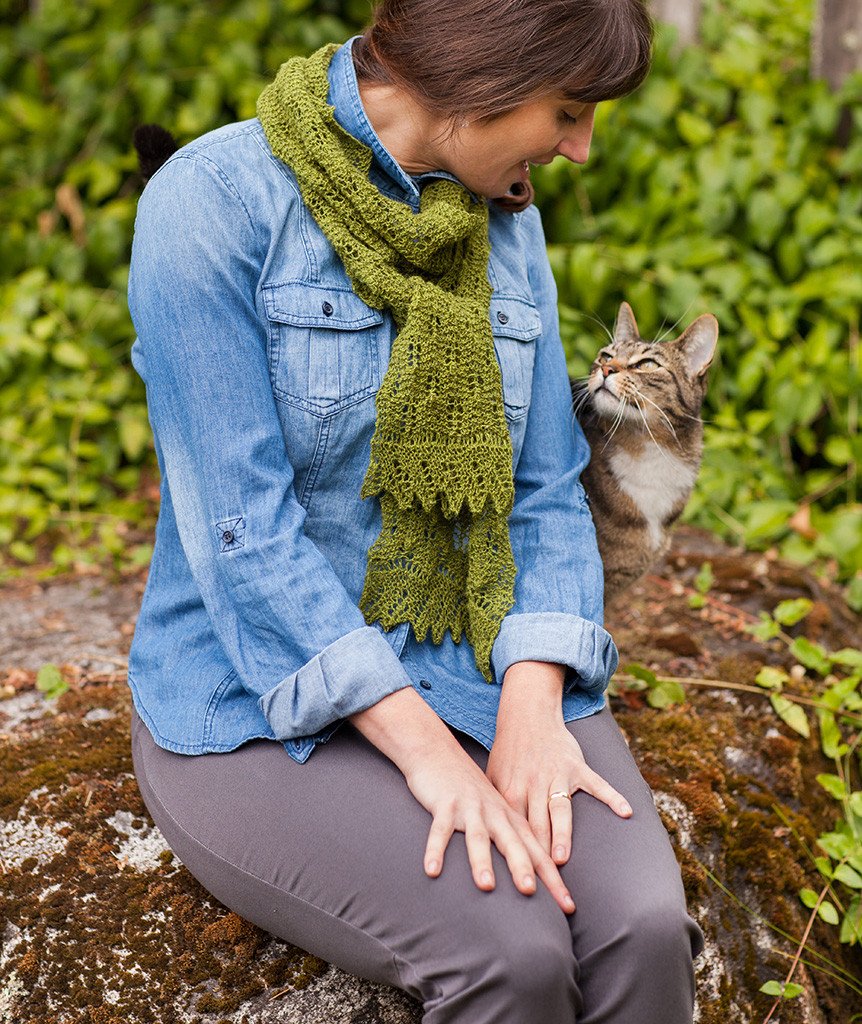 Fir Cone Lace Shawl & Scarf Pattern