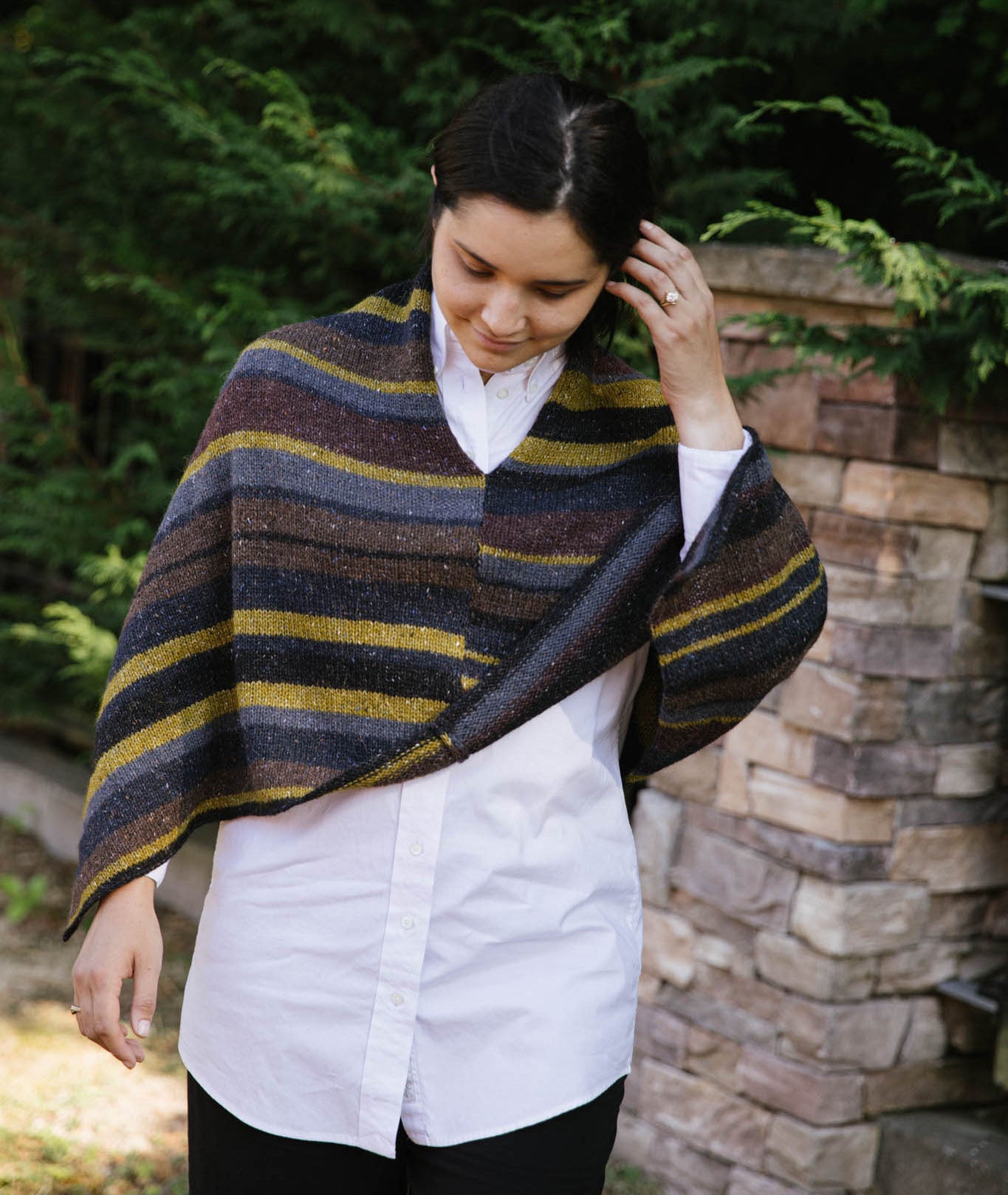 Lucky Striped Poncho Pattern
